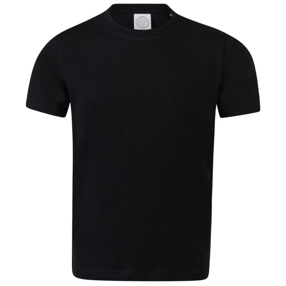 SF Childrens/Kids Feel Good Plain Stretch T-Shirt / Black